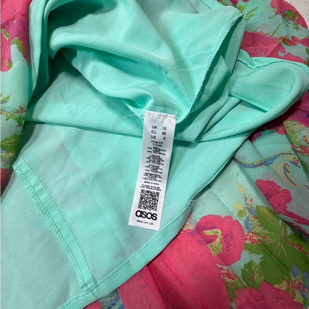 ASOS Teal and Pink Floral Garment - Picture 11 of 12